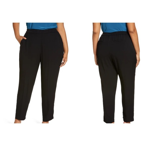 Halogen Pants Womens 20 Black Elastic Waist Tapered Dress Pants New‎ $49.90 - Picture 1 of 10